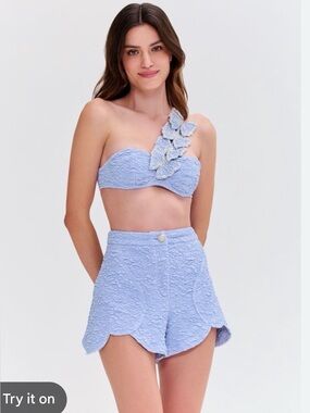 PatBO Papillon Jacquard Beach Set! Short, Top and Swim Bottoms!